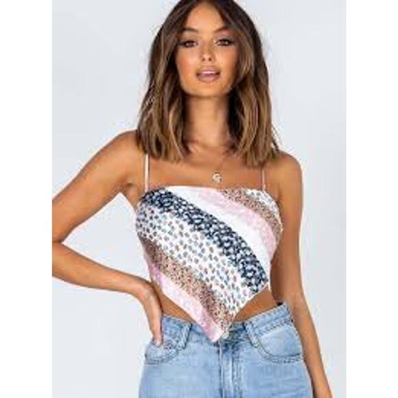 Princess Polly Tops - PRINCESS POLLY Chelina Top FESTIVAL BOHO PATCHWORK BANDANA Small 6